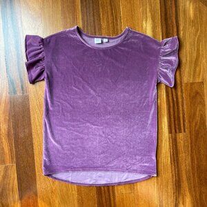 Gap Sz 12 Soft Purple Velvet Shirt